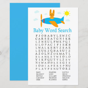 Spielzeug Baby Shower Word Search Game