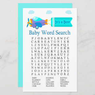 Spielzeug Babydusche Word Search Game