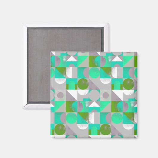 Spielzeug Blocks klein - grün Magnet (Vorderseite/Rückseite)