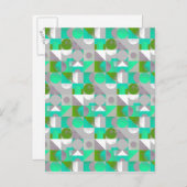 Spielzeug Blocks klein - grün Postkarte (Vorne/Hinten)
