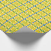 Spielzeug blockt KARIERTES Verpackungspapier/gelb Geschenkpapier (Ecke)