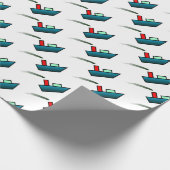 Spielzeug-Boot. Spielzeug-Boot. Spielzeug-Boot Geschenkpapier (Ecke)