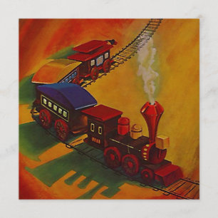 SPIELZEUG-EISENBAHN-ZUG SPÜRT ~BIRTHDAY PARTY EINLADUNG