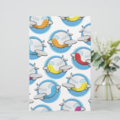 Spielzeug-Flugzeug Briefpapier (Stehend Vorderseite)