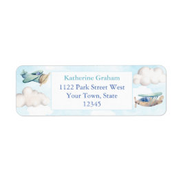 Spielzeug-Flugzeug Wolken Junge Dusche Rücksendead