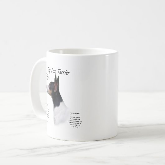 Spielzeug Fox Terrier Historiendesign Kaffeetasse (Vorderseite Links)