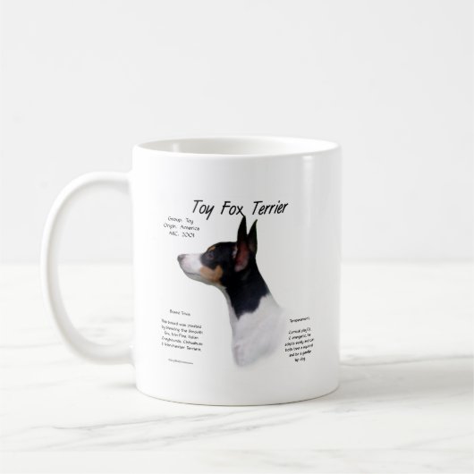 Spielzeug Fox Terrier Historiendesign Kaffeetasse (Links)