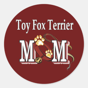 Spielzeug Fox Terrier MAMA Geschenke Runder Aufkleber