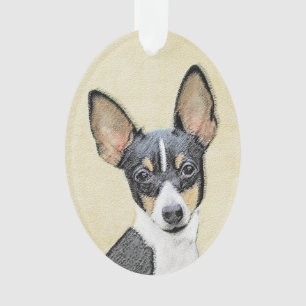 Spielzeug Fox Terrier Painting - Niedliche Origina Ornament