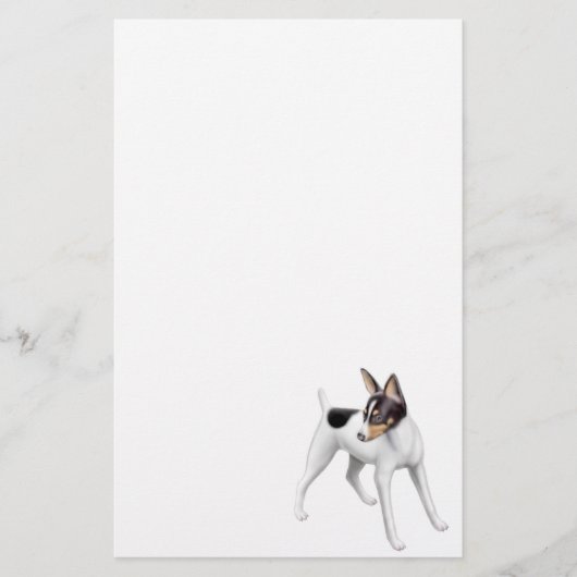 Spielzeug-Foxterrier-Briefpapier Briefpapier (Vorderseite)