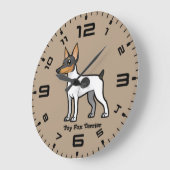 Spielzeug-Foxterrier Große Wanduhr (Winkel)