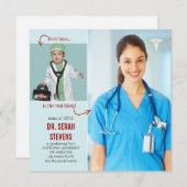 Spielzeug für echten medizinischen Abschluss Einladung (Vorne/Hinten)