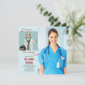 Spielzeug für echten medizinischen Abschluss Einladung (Stehend Vorderseite)