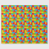 Spielzeug-Gebäude-Blöcke Geschenkpapier (Flach)