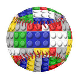 Spielzeug-Gebäude Blockziegeljunge Kindermuster Baseball