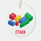 Spielzeug-Gebäude-Steine bunt Kinder Keramik Ornament (Links)