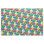 Spielzeug-Gebäude-Ziegel bunt Stoff (Fat Quarter (45,7 x 55,9 cm))