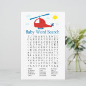 Spielzeug Hubschrauber Baby Shower Word Search Gam (Stehend Vorderseite)