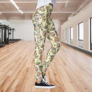 Spielzeug-Icons Hintergrund Leggings