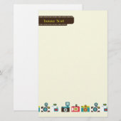 Spielzeug-Kamera-personalisiertes Briefpapier (Vorne/Hinten)