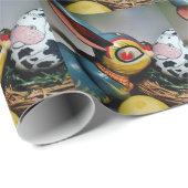 Spielzeug-Kaninchen und Kuhei Geschenkpapier (Rolleneckpunkt)