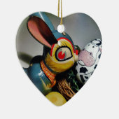 Spielzeug-Kaninchen und Kuhei Keramik Ornament (Rechts)