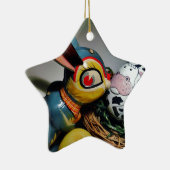 Spielzeug-Kaninchen und Kuhei Keramikornament (Rechts)