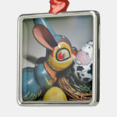 Spielzeug-Kaninchen und Kuhei Silbernes Ornament (Links)