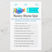 Spielzeug-Kinderzimmer Rhyme Quiz Babyduschenspiel (Vorderseite)