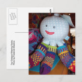 Spielzeug-Kraken mit Socken Postkarte (Vorne/Hinten)