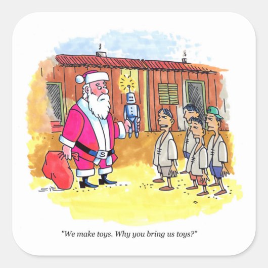 Spielzeug Maker große eckige Aufkleber (Vorderseite)