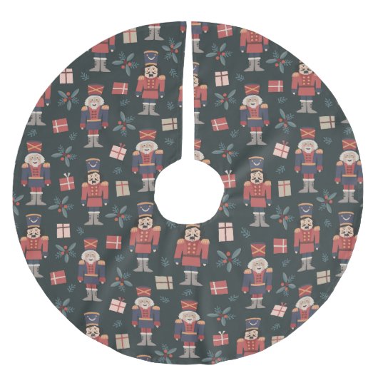 Spielzeug Nussknacker Polyester Weihnachtsbaumdecke (Vorderseite)
