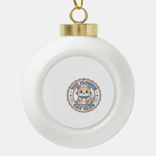 Spielzeug Plüschkatze Süße Katze T-Shirt Design - Keramik Kugel-Ornament