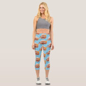 Spielzeug Poodle mit Blume- und Telefondarstellung Capri Leggings (Vorderseite)