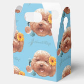 Spielzeug Poodle mit Blume- und Telefondarstellung Geschenkschachtel (Geöffnet)