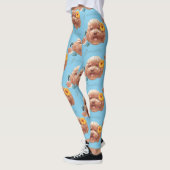 Spielzeug Poodle mit Blume- und Telefondarstellung Leggings (Links)