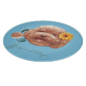 Spielzeug Poodle mit Blume- und Telefondarstellung Schneidebrett (Ecke)