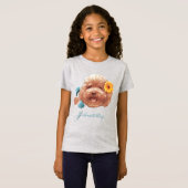 Spielzeug Poodle mit Blume- und Telefondarstellung T-Shirt (Vorne ganz)