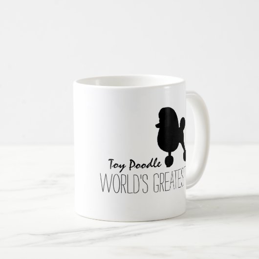 Spielzeug Poodle Silhouette Weltgrößter Hund Custo Kaffeetasse (VorderseiteRechts)