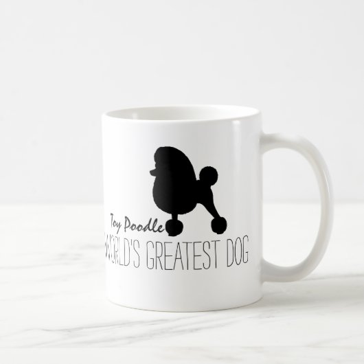 Spielzeug Poodle Silhouette Weltgrößter Hund Custo Kaffeetasse (Rechts)