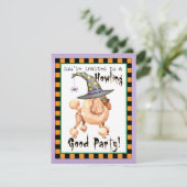 Spielzeug Poodle Witch Einladung (Stehend Vorderseite)