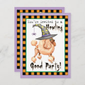 Spielzeug Poodle Witch Einladung (Vorne/Hinten)