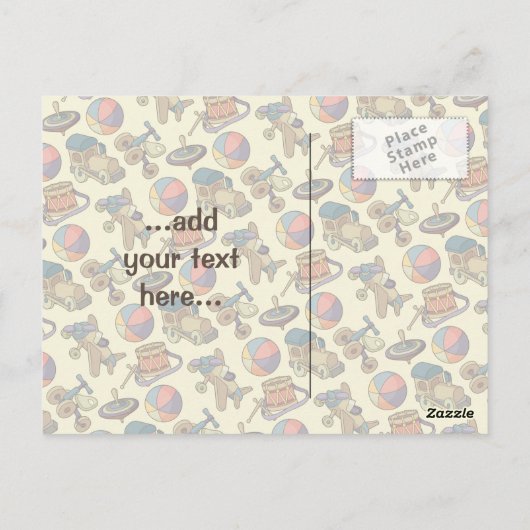 Spielzeug Postkarte (Rückseite)