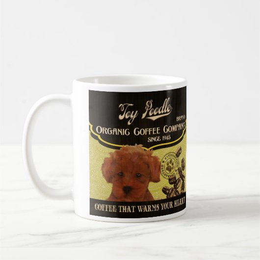 Spielzeug-Pudel-Marke - Organic Coffee Company Kaffeetasse (Links)