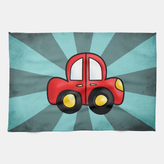 Spielzeug-Retro-Auto-Kunst Geschirrtuch (Horizontal)