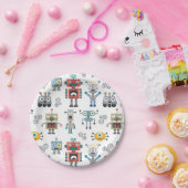 Spielzeug-Roboter Pappteller (Party)