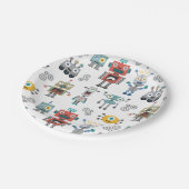 Spielzeug-Roboter Pappteller (Schrägansicht)