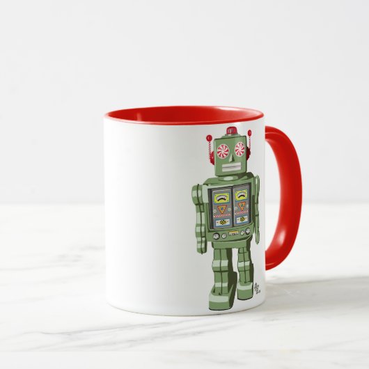 Spielzeug-Roboter-Tasse mit Pfefferminzaroma Tasse (VorderseiteRechts)