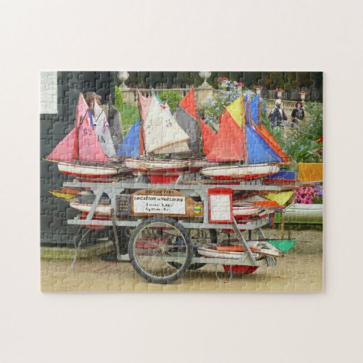 Spielzeug-Segelboote, Luxemburg-Gärten, Paris Puzzle (Horizontal)