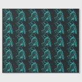 Spielzeug-Soldat im Schwarzen und im Aqua Geschenkpapier (Flach)